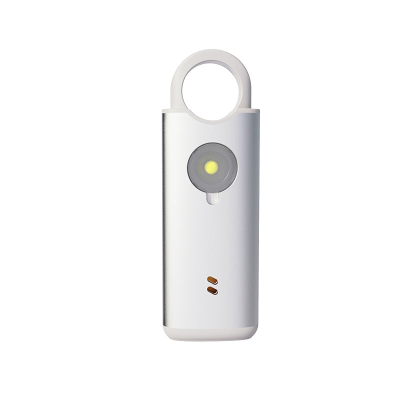 130?dB Rechargeable Personal Alarm Keychain ? Compact Safety Device w/ LED Light