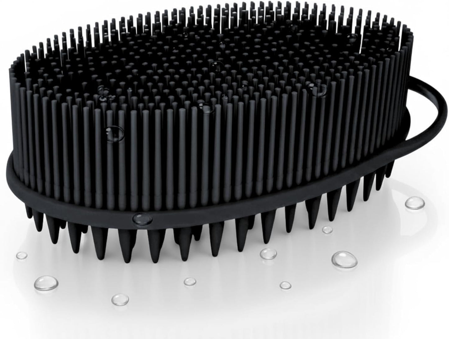 Silicone Body Scrubber for Shower - Gentle Exfoliating Back Scrubber with Soft Bristles -  Premium Dual Sided Bath Brush Massage - Loofah Alternative for Sensitive Skin - Gift Women Men