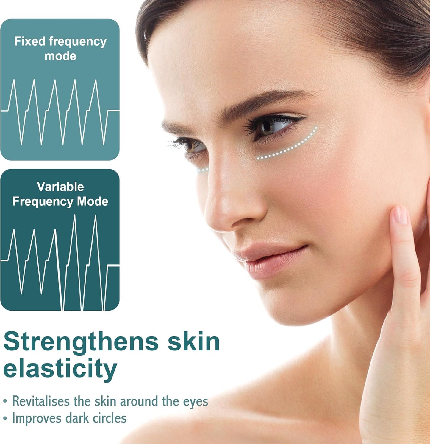 Under Eye Red Light Therapy Glasses with Dark Circle, Eye Bag and Wrinkle Elimination Massage