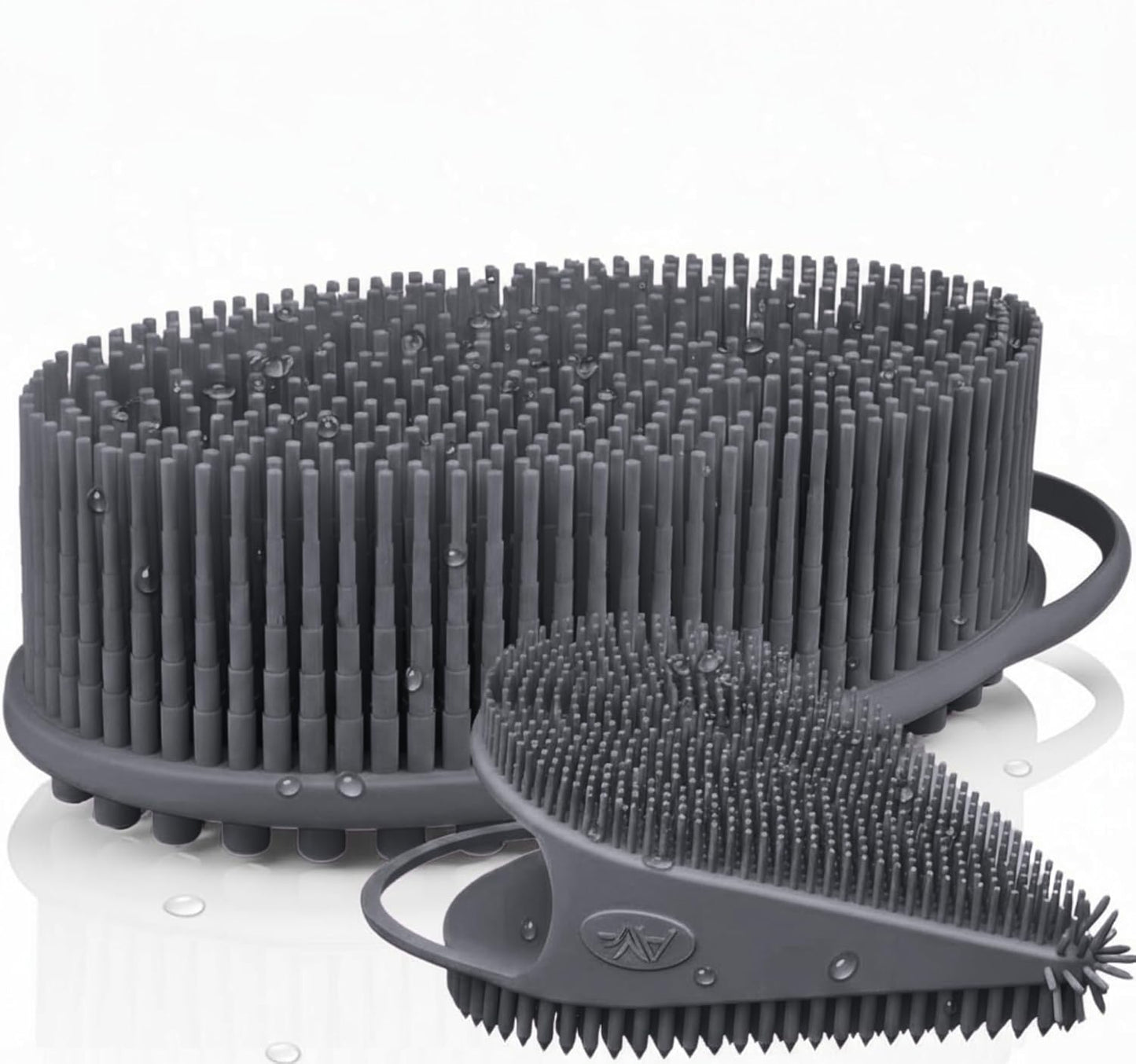 Silicone Body Scrubber for Shower - Gentle Exfoliating Back Scrubber with Soft Bristles -  Premium Dual Sided Bath Brush Massage - Loofah Alternative for Sensitive Skin - Gift Women Men