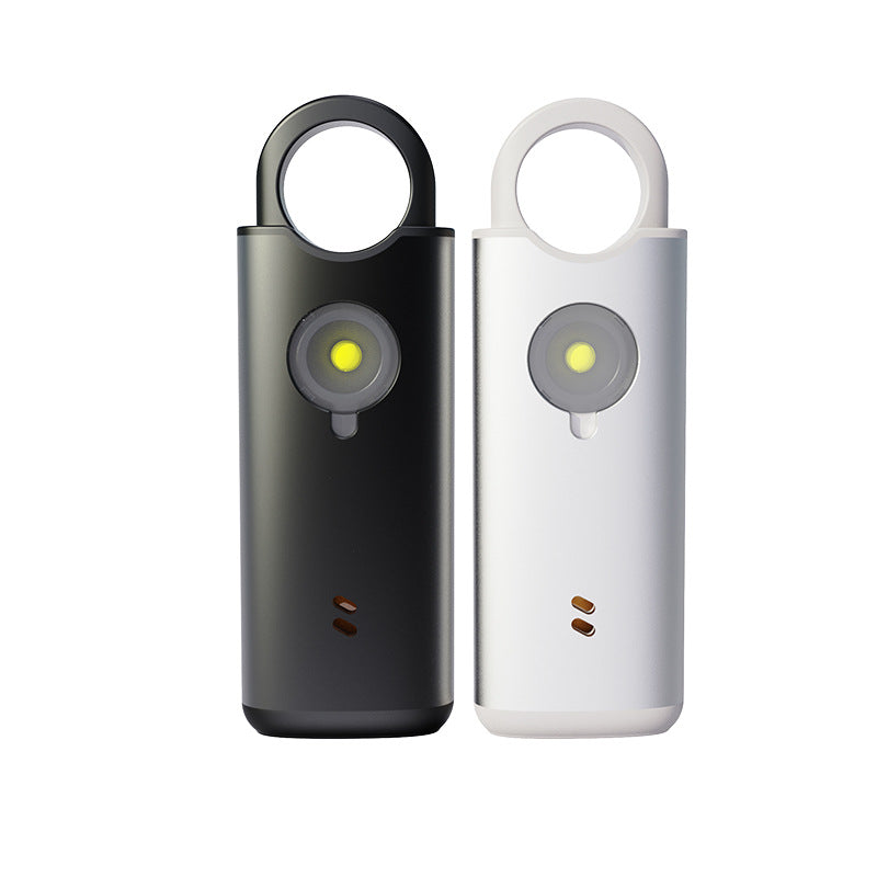 130?dB Rechargeable Personal Alarm Keychain ? Compact Safety Device w/ LED Light