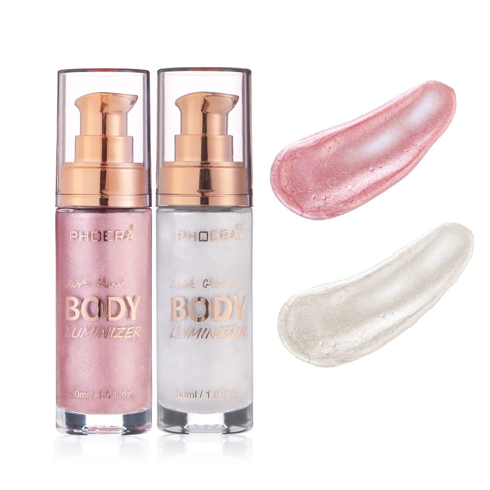 2 Pack Body Shimmer, Long Lasting Waterproof Moisturizing Glow Lotion for Face and Body.(103 Glistering Bronze)