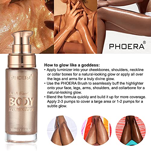 2 Pack Body Shimmer, Long Lasting Waterproof Moisturizing Glow Lotion for Face and Body.(103 Glistering Bronze)