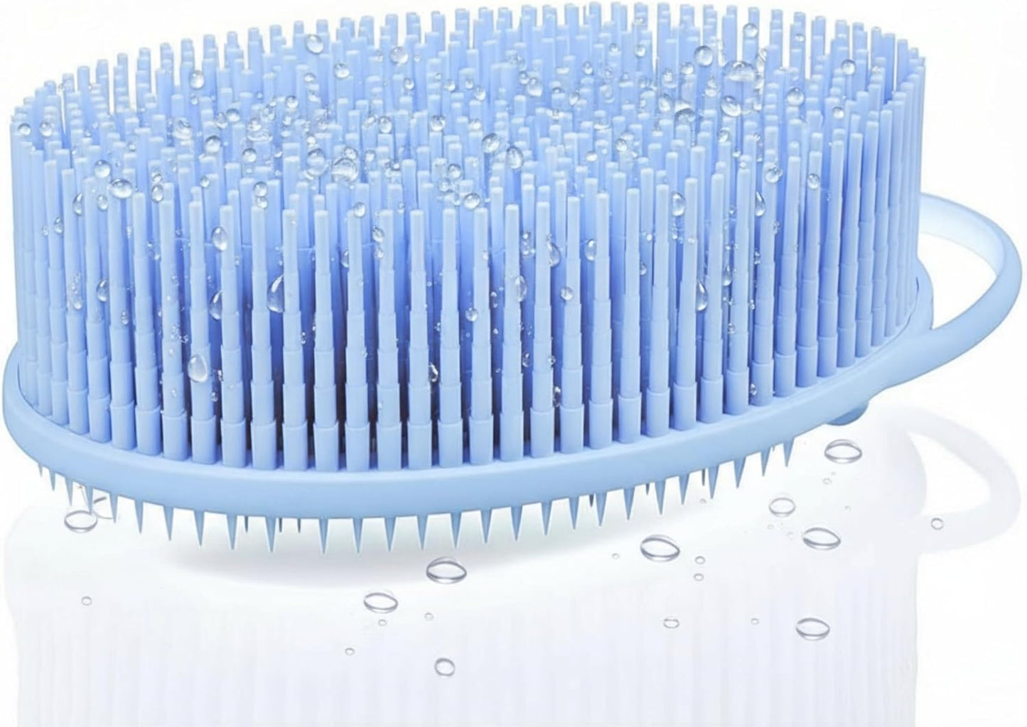 Silicone Body Scrubber for Shower - Gentle Exfoliating Back Scrubber with Soft Bristles -  Premium Dual Sided Bath Brush Massage - Loofah Alternative for Sensitive Skin - Gift Women Men