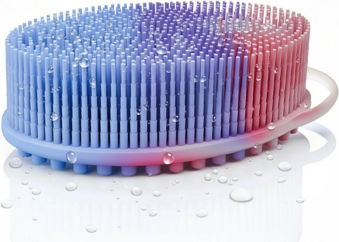 Silicone Body Scrubber for Shower - Gentle Exfoliating Back Scrubber with Soft Bristles -  Premium Dual Sided Bath Brush Massage - Loofah Alternative for Sensitive Skin - Gift Women Men