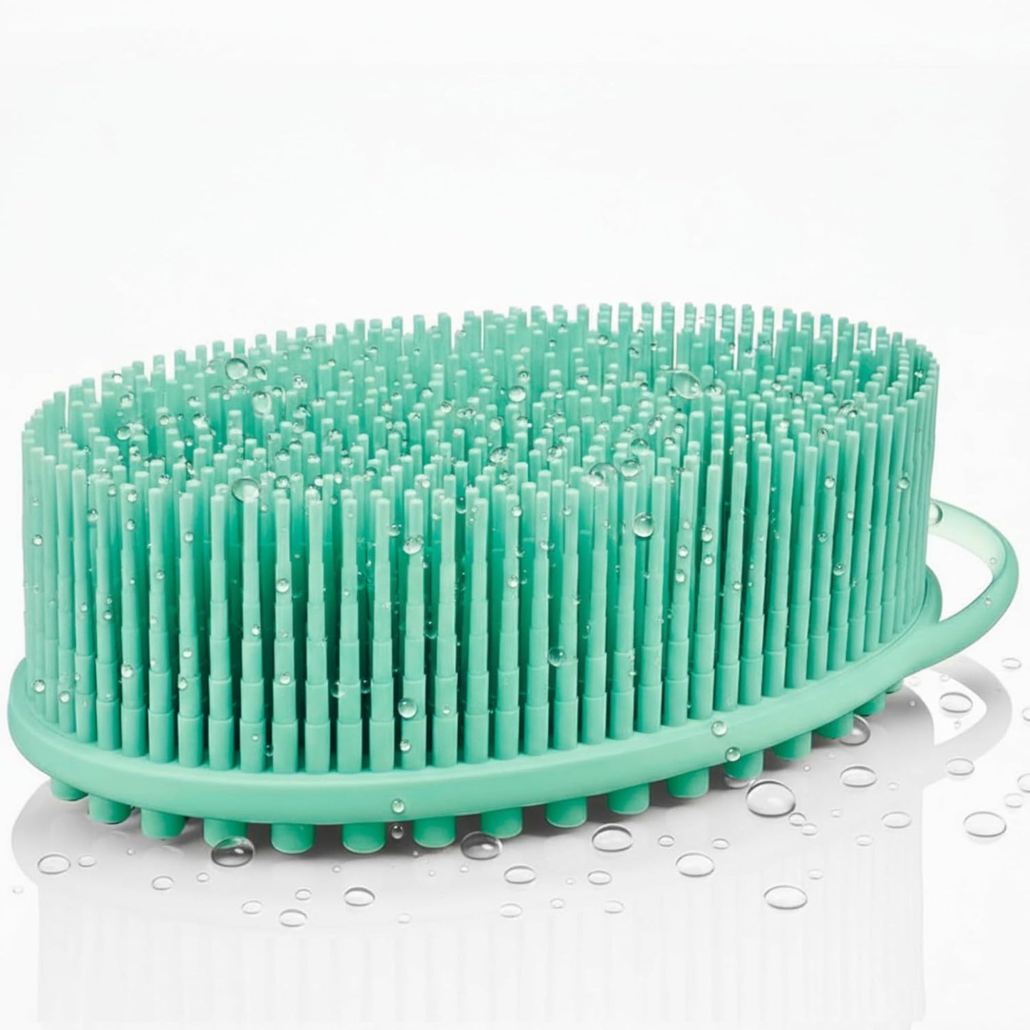 Silicone Body Scrubber for Shower - Gentle Exfoliating Back Scrubber with Soft Bristles -  Premium Dual Sided Bath Brush Massage - Loofah Alternative for Sensitive Skin - Gift Women Men