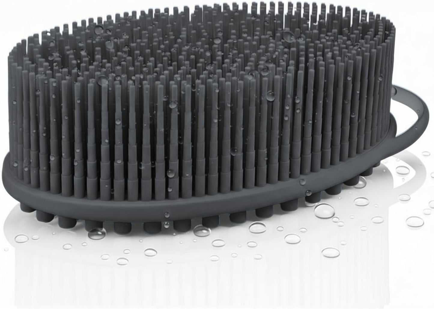 Silicone Body Scrubber for Shower - Gentle Exfoliating Back Scrubber with Soft Bristles -  Premium Dual Sided Bath Brush Massage - Loofah Alternative for Sensitive Skin - Gift Women Men