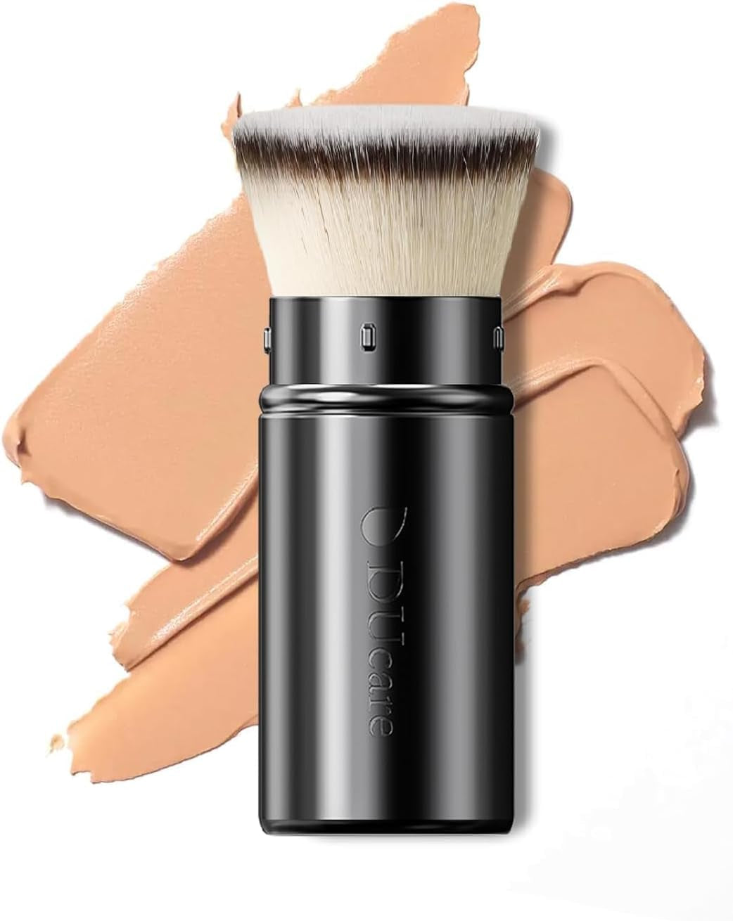 Flat Top Kabuki Foundation Brush - Premium Makeup Brush for Liquid, Cream, and Powder - Buffing, Blending, and Face,Pink