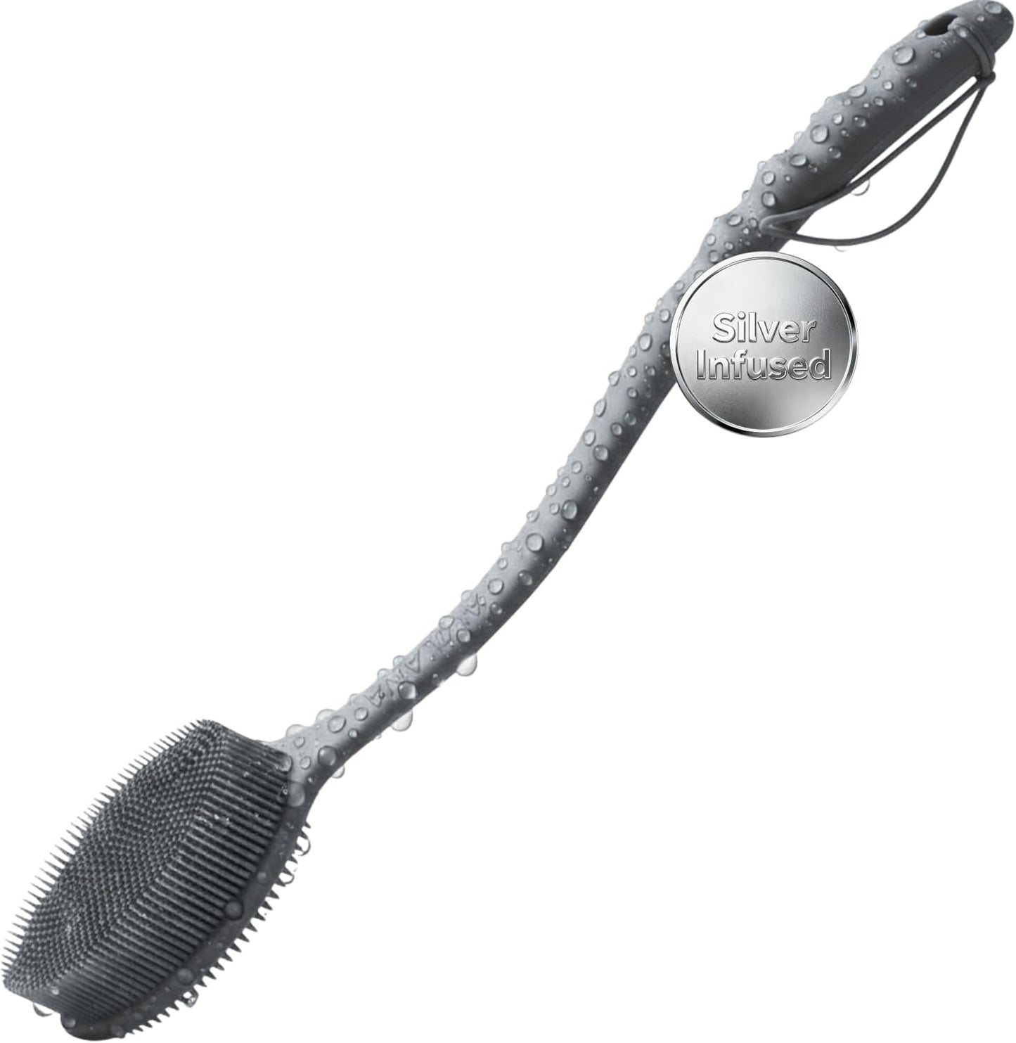 Silicone Body Scrubber for Shower - Gentle Exfoliating Back Scrubber with Soft Bristles -  Premium Dual Sided Bath Brush Massage - Loofah Alternative for Sensitive Skin - Gift Women Men