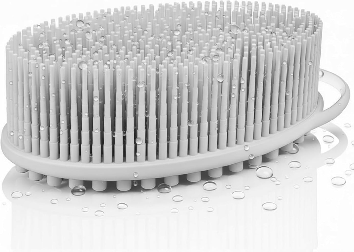 Silicone Body Scrubber for Shower - Gentle Exfoliating Back Scrubber with Soft Bristles -  Premium Dual Sided Bath Brush Massage - Loofah Alternative for Sensitive Skin - Gift Women Men