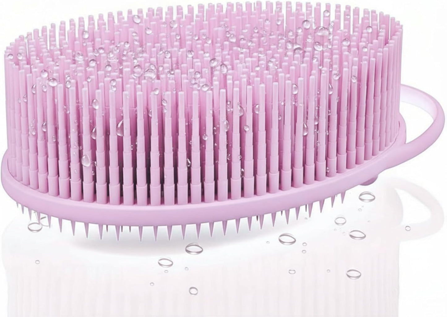 Silicone Body Scrubber for Shower - Gentle Exfoliating Back Scrubber with Soft Bristles -  Premium Dual Sided Bath Brush Massage - Loofah Alternative for Sensitive Skin - Gift Women Men